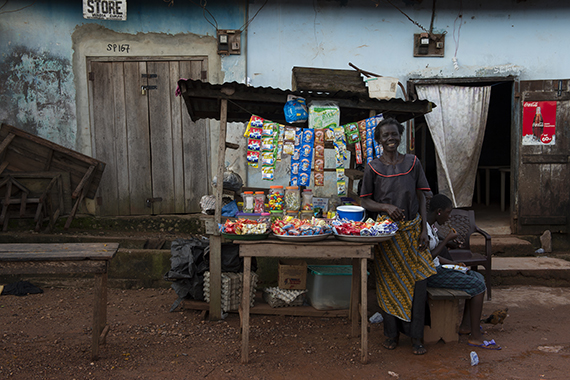 Market Stall Construction in Simpah Village in Western Region, Ghana